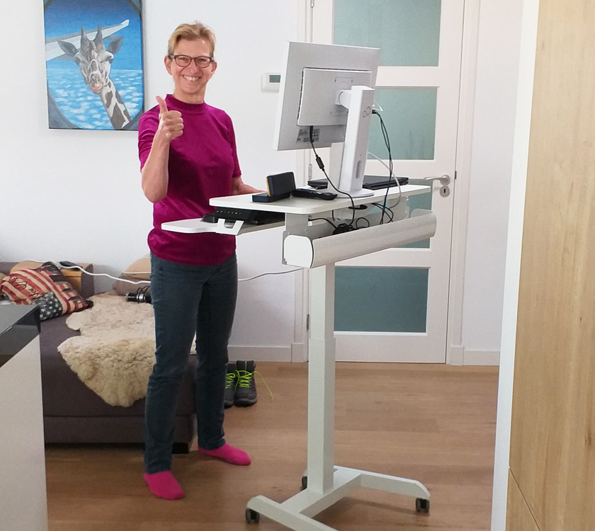 Updesk High H&ouml;henverstellbarer Schreibtisch | Worktrainer.de