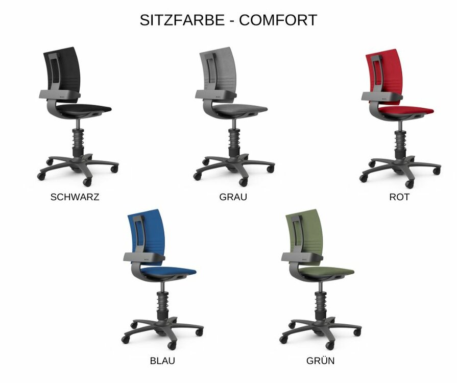 3Dee Farben - Active Office Chair| worktrainer| aktives Arbeiten| Ergonomie| Gesund am Arbeitsplatz| r&uuml;ckenschonend| R&#
