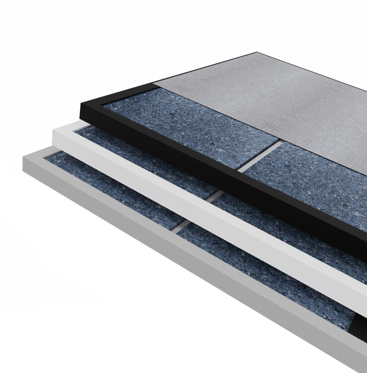 Nyink | Sch&uuml;tzwande Doppel-Sitz-Schreibtisch | mit Aluminiumrahmen