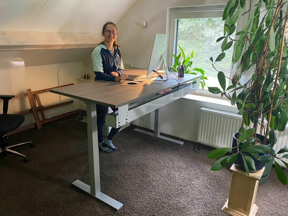 Lumi Sitz-Steh-Eckschreibtisch | Worktrainer