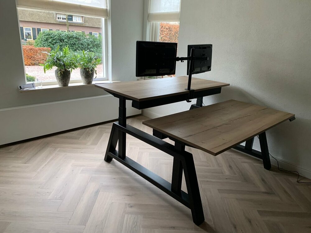 Workbench Oak Desk Elektrisch h&ouml;henverstellbarer Schreibtisch | Stehen Sie gesund 