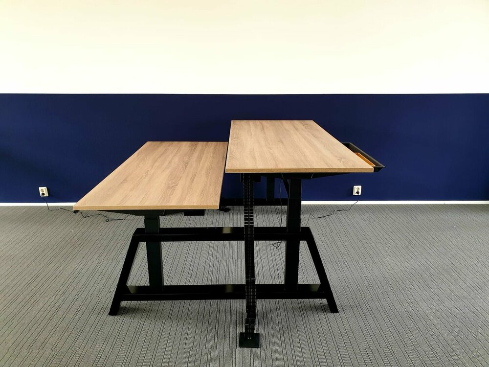 Workbench Oak Desk Elektrisch h&ouml;henverstellbarer Schreibtisch | Stehen Sie gesund 