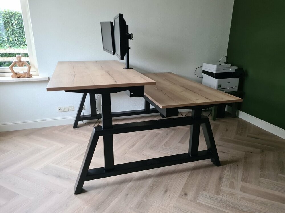 Workbench Oak Desk Elektrisch h&ouml;henverstellbarer Schreibtisch | Stehen Sie gesund 