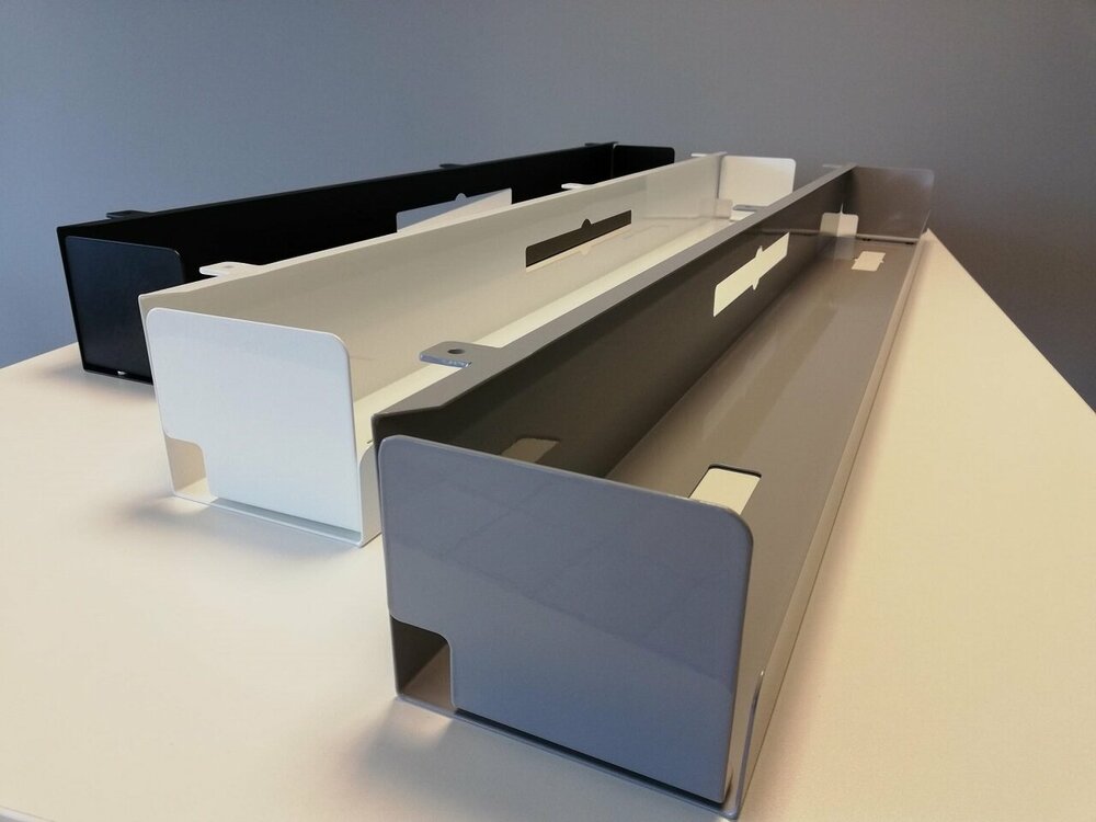SteelForce 100 | Kleiner H&ouml;henverstellbarer Schreibtisch Handkurbel und Rollen