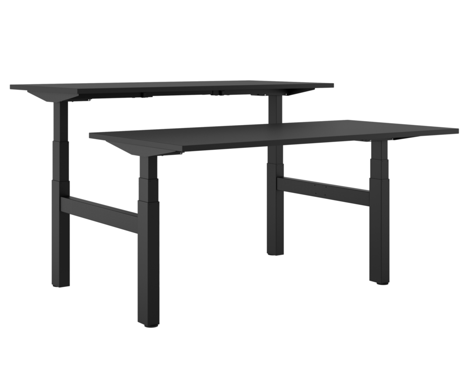 Doppelter Sitz-Steh-Schreibtisch - SteelForce 670 Workbench| H&ouml;henverstellbarer Schreibtisch| Memory Display| verste