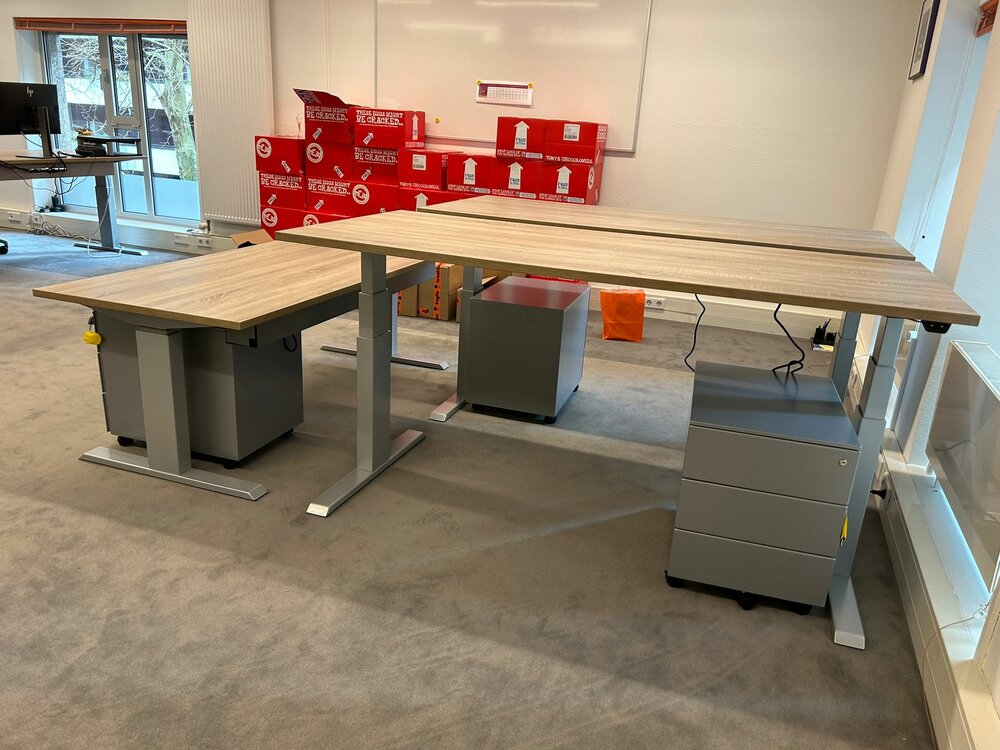 14N-serie hellgrau Rollw&uuml;rfel bei Schreibtische | Worktrainer.de