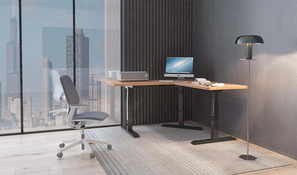 Updesk Eck | H&ouml;henverstellbarer Eckschreibtisch
