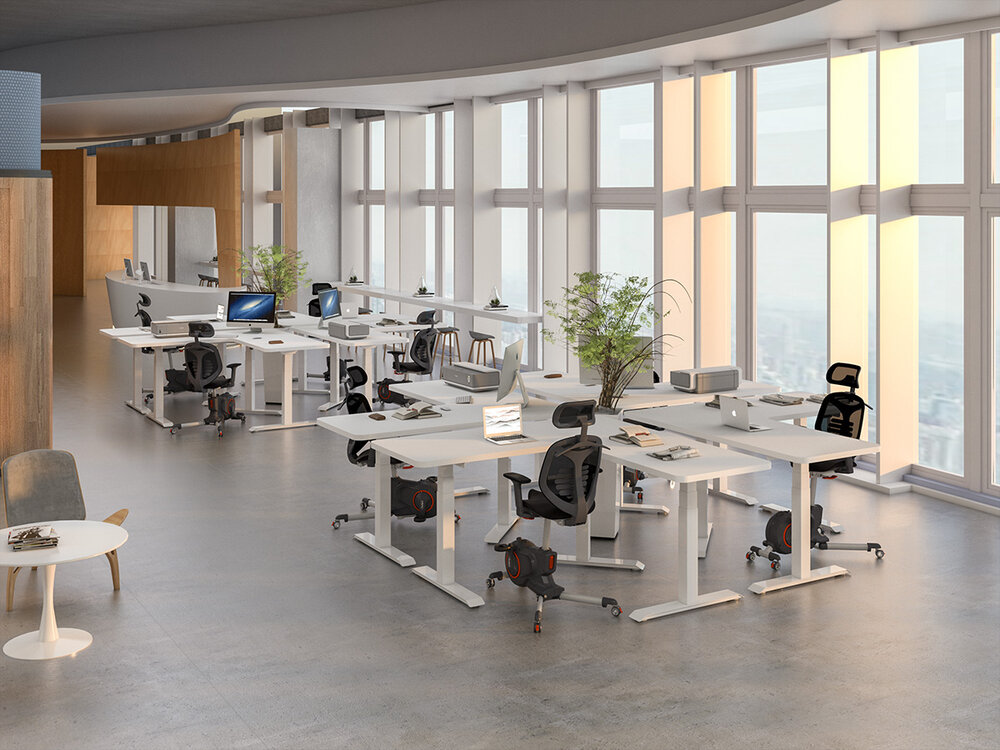 Updesk Eck | H&ouml;henverstellbarer Eckschreibtisch