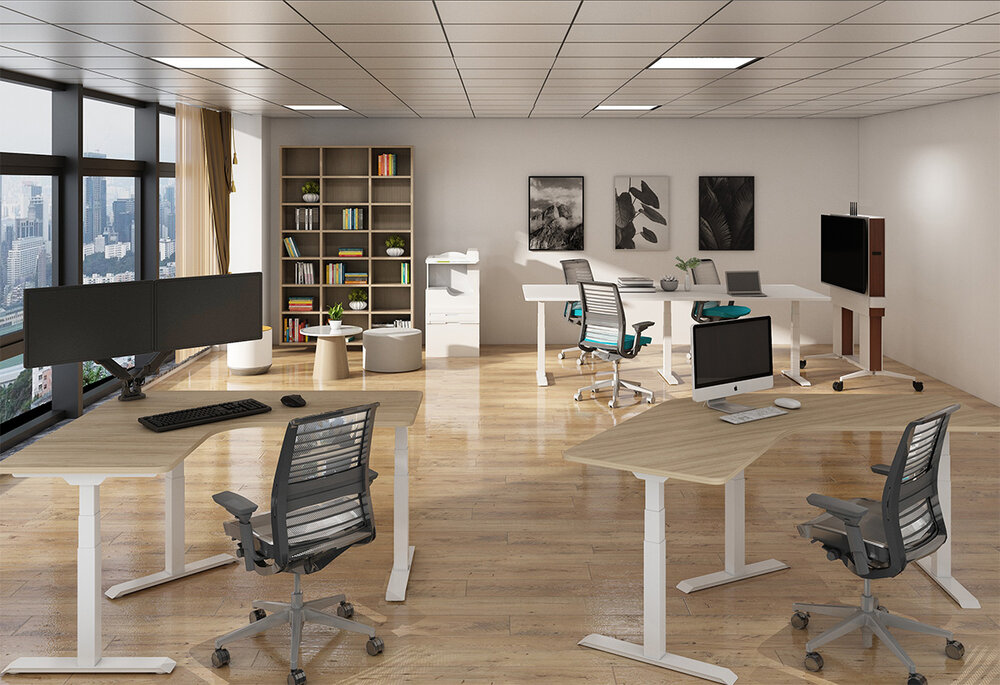 Updesk Eck | H&ouml;henverstellbarer Eckschreibtisch