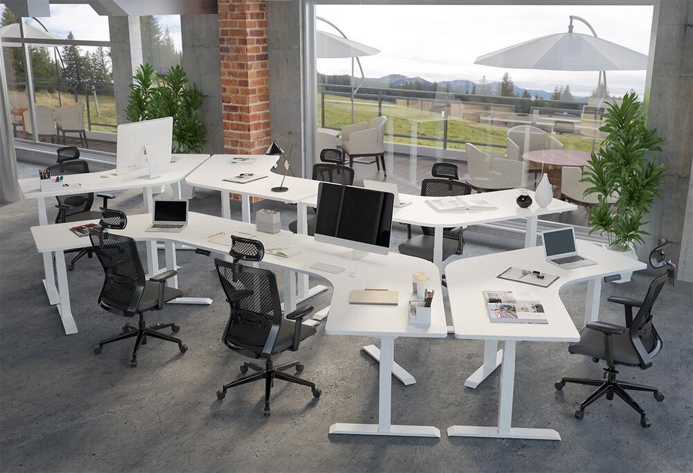 Updesk Eck | H&ouml;henverstellbarer Eckschreibtisch