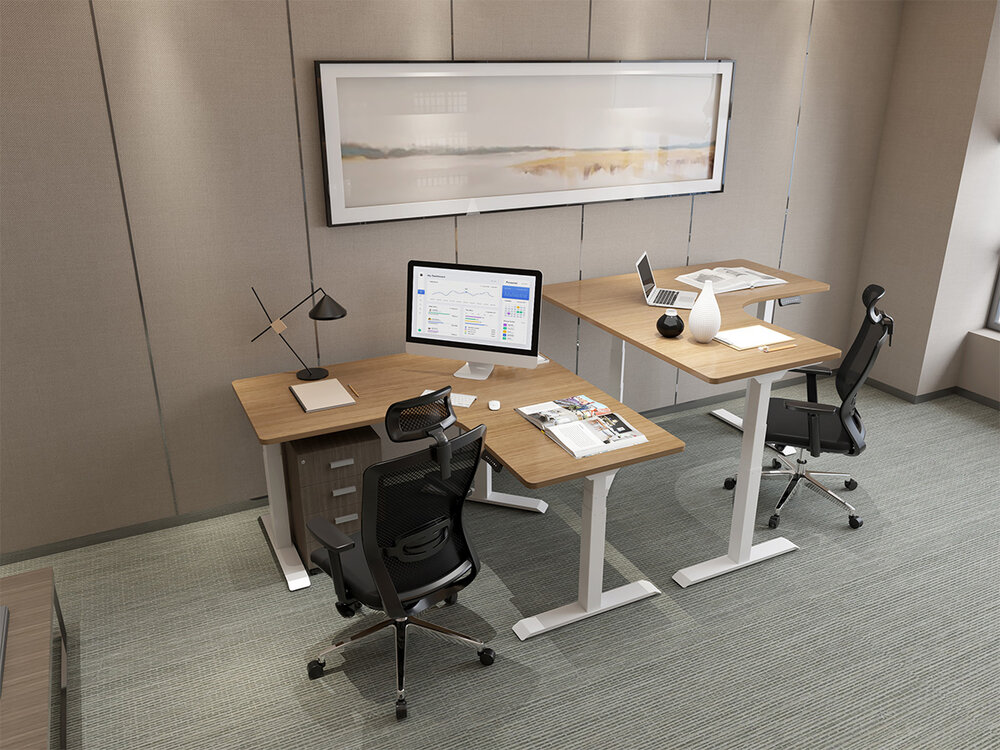 Updesk Eck | H&ouml;henverstellbarer Eckschreibtisch