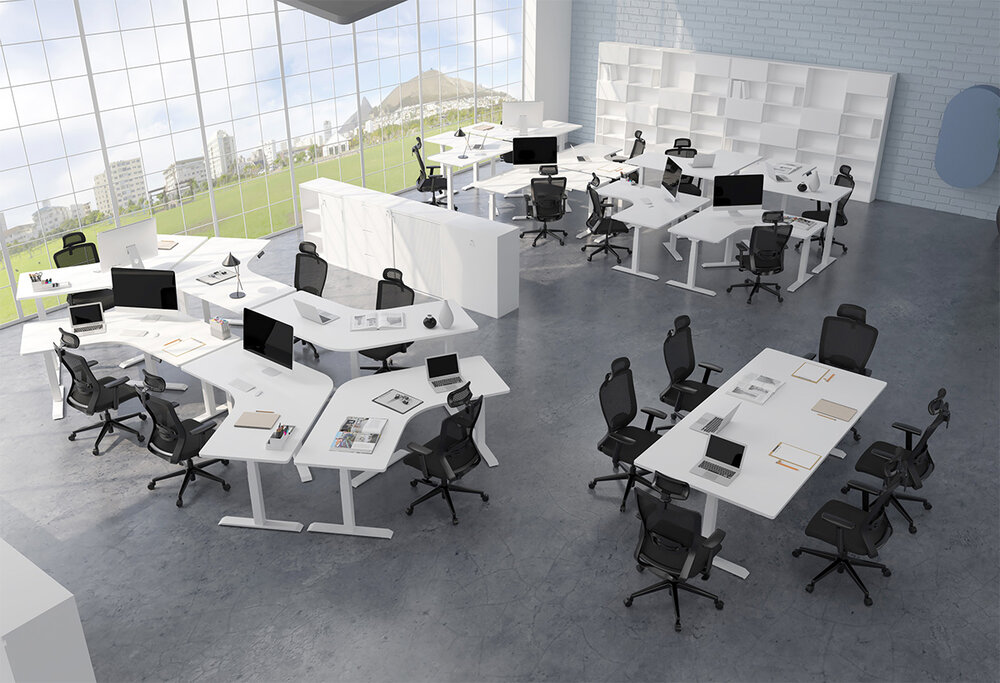 Updesk Eck | H&ouml;henverstellbarer Eckschreibtisch