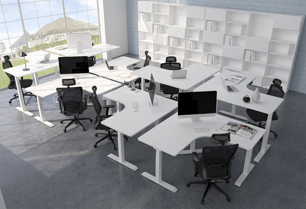 Updesk Eck | H&ouml;henverstellbarer Eckschreibtisch