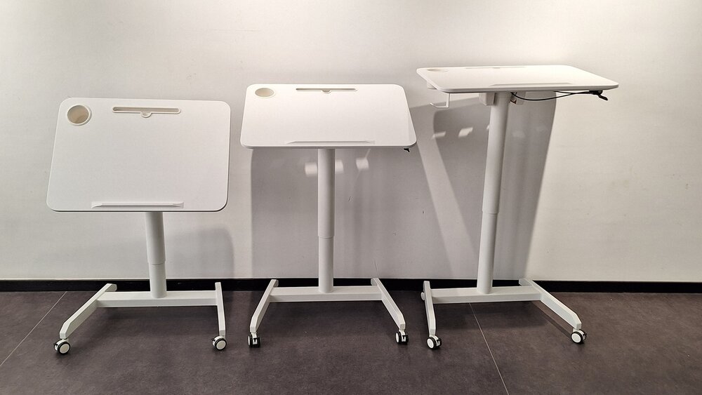 FlipDesk | Kleiner H&ouml;henverstellbarer Schreibtisch Gasfeder