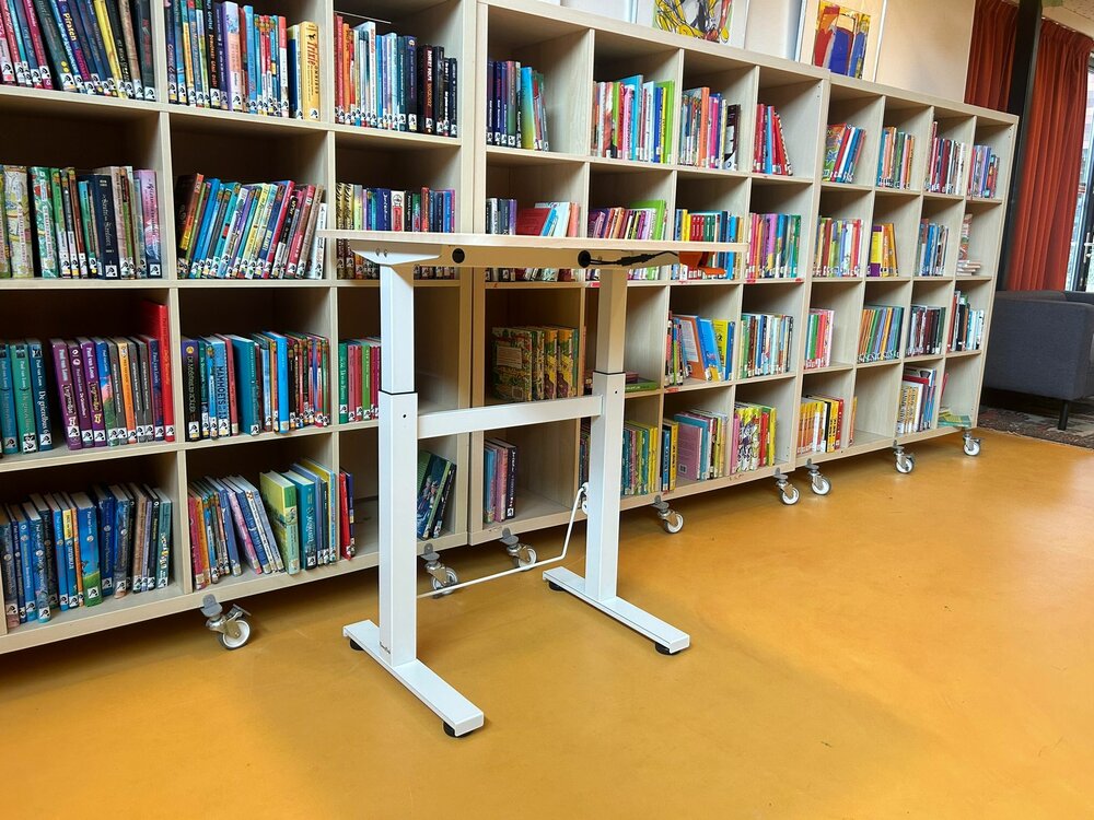 BouncyDesk Wildbirne H&ouml;henverstellbarer Schreibtisch | Bei der Arbeit fit bleiben | Worktrainer.de