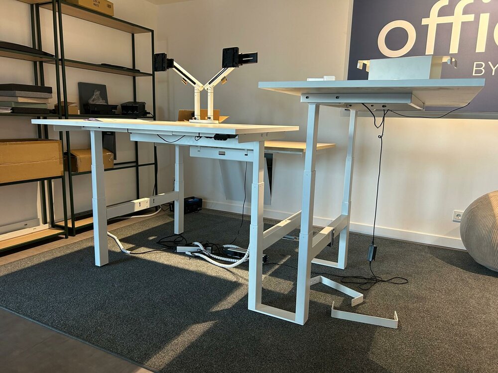 Linak Duo Bench | Doppelter H&ouml;henverstellbarer Schreibtisch 