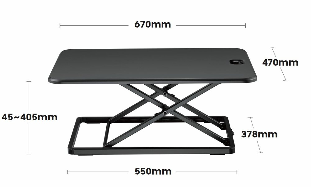Schreibtischerh&ouml;hung - Ultra Slim Mini Desk | Worktrainer.de