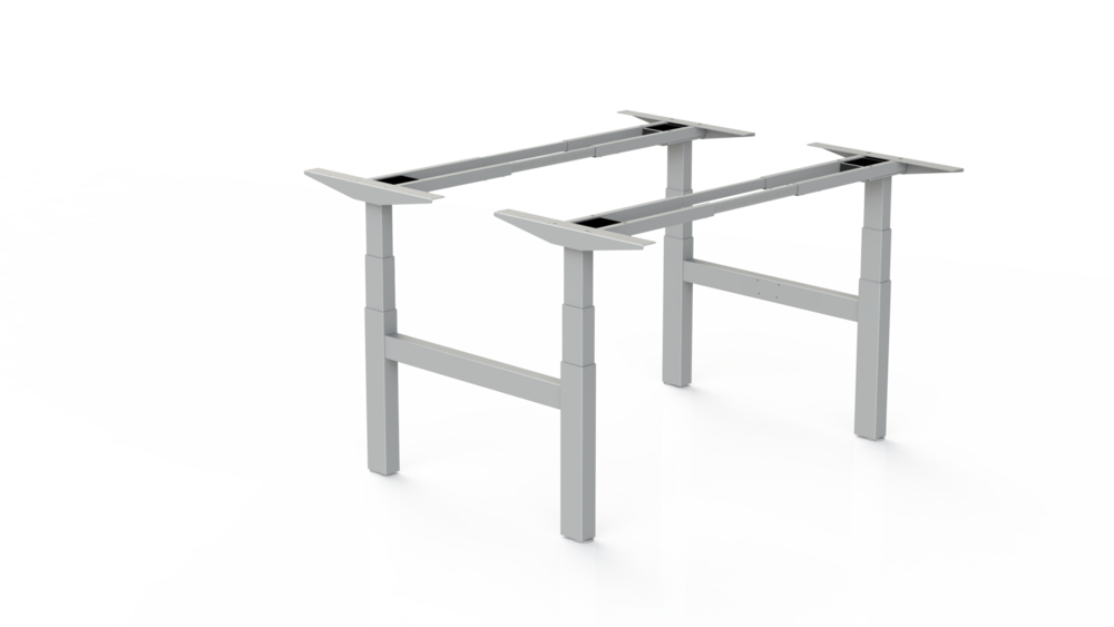 Doppelter Sitz-Steh-Schreibtisch - SteelForce 670 Workbench| H&ouml;henverstellbarer Schreibtisch| Memory Display| verste