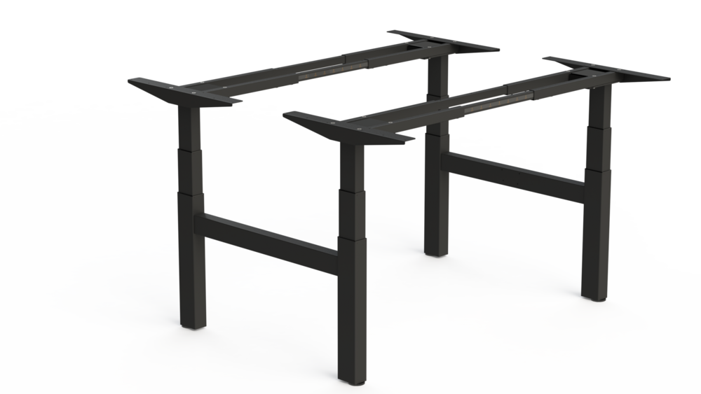 Doppelter Sitz-Steh-Schreibtisch - SteelForce 670 Workbench| H&ouml;henverstellbarer Schreibtisch| Memory Display| verste