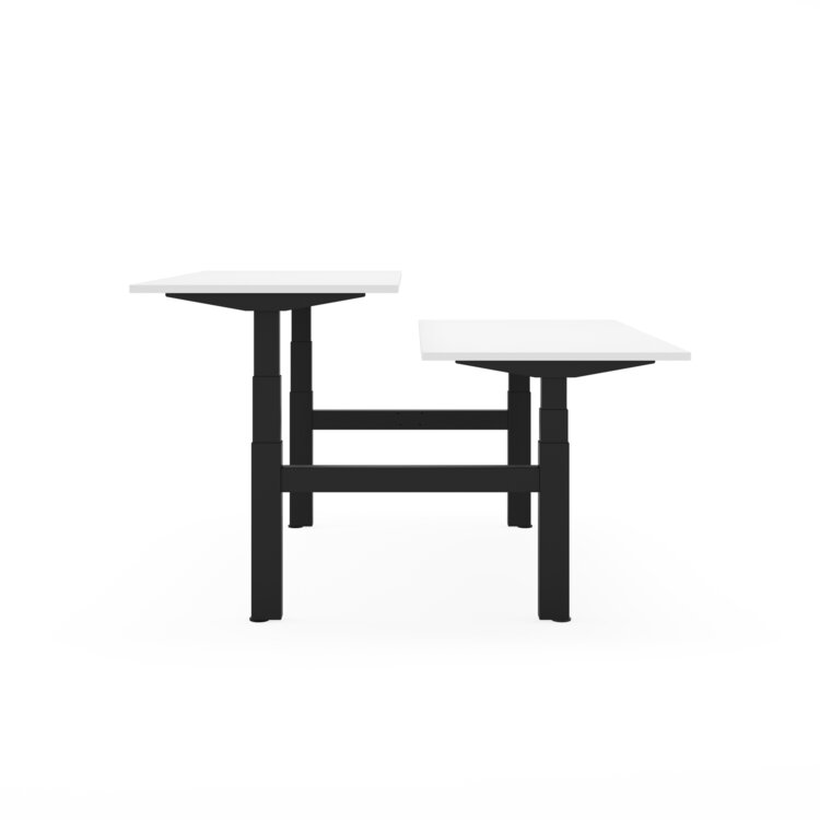 Doppelter Sitz-Steh-Schreibtisch - SteelForce 670 Workbench| H&ouml;henverstellbarer Schreibtisch| Memory Display| verste