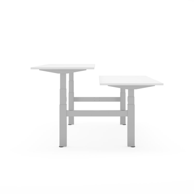 Doppelter Sitz-Steh-Schreibtisch - SteelForce 670 Workbench| H&ouml;henverstellbarer Schreibtisch| Memory Display| verste