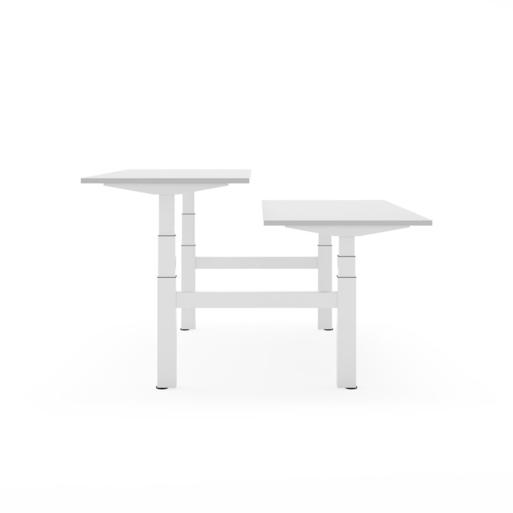 Doppelter Sitz-Steh-Schreibtisch - SteelForce 670 Workbench| H&ouml;henverstellbarer Schreibtisch| Memory Display| verste