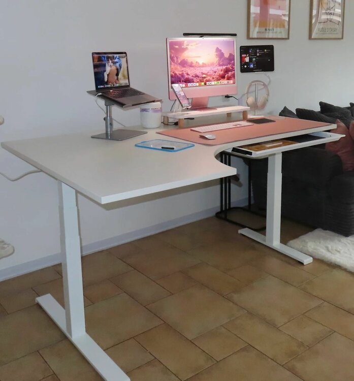 Lumi Sitz-Steh-Eckschreibtisch | Worktrainer