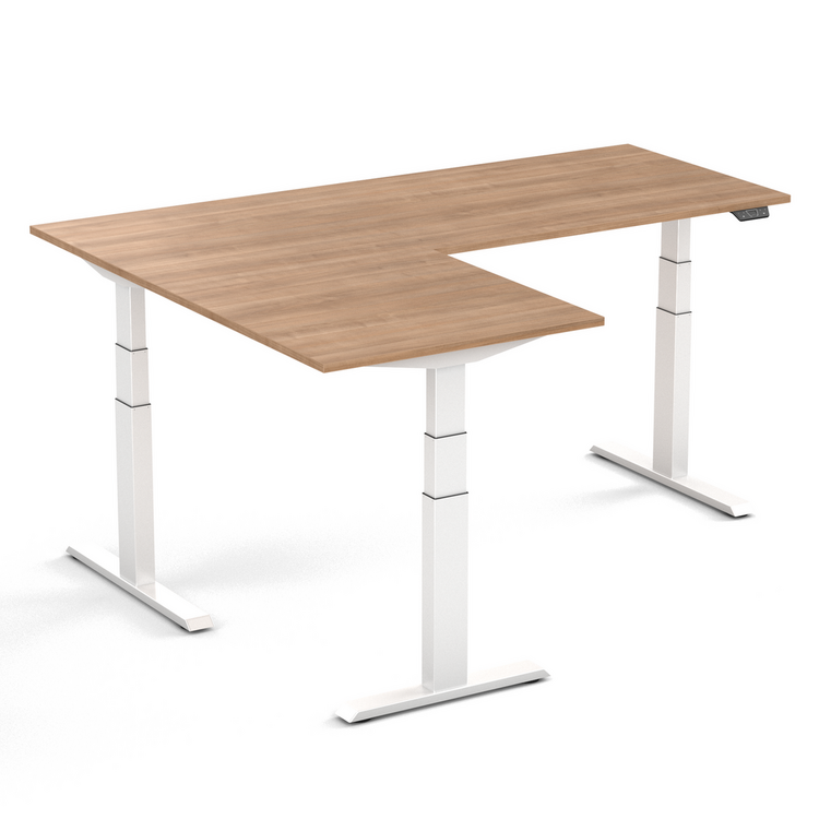 SteelForce 671 | H&ouml;henverstellbarer Eckschreibtisch