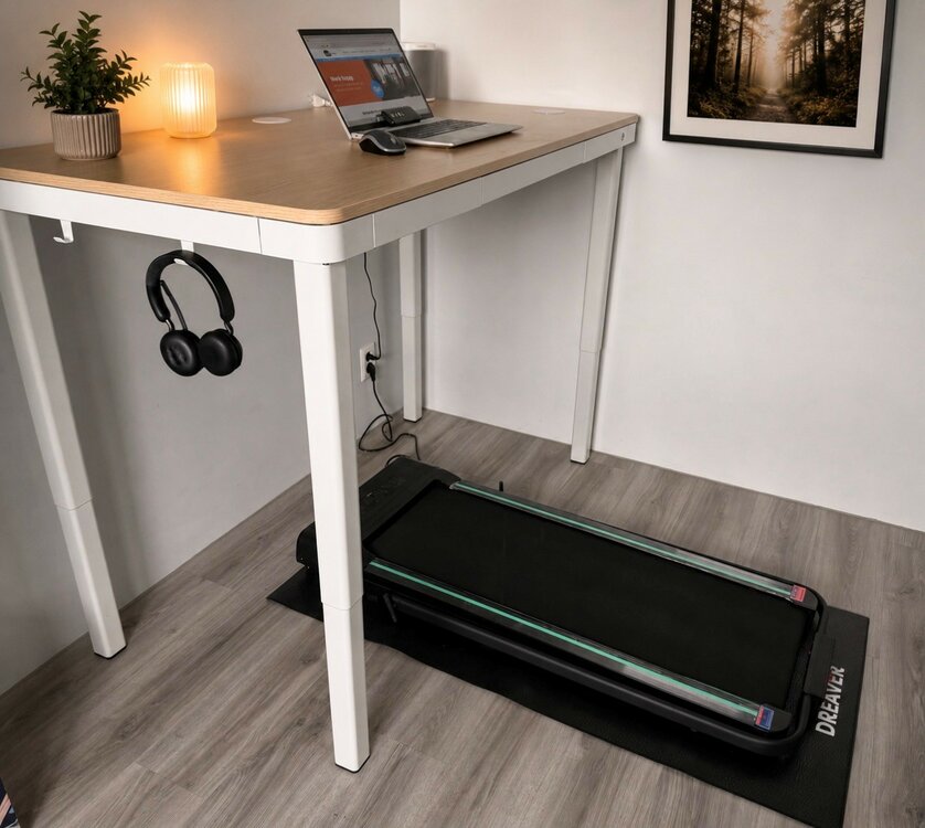 FlexiRise | Elektrisch h&ouml;henverstellbarer Schreibtisch/Tisch mit 4 Beinen
