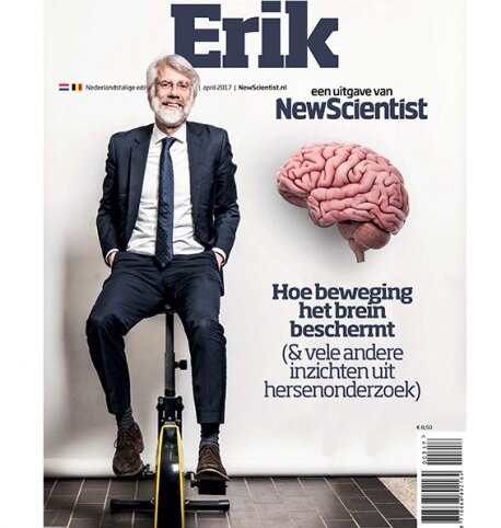 Erik Scherder auf einem Deskbike