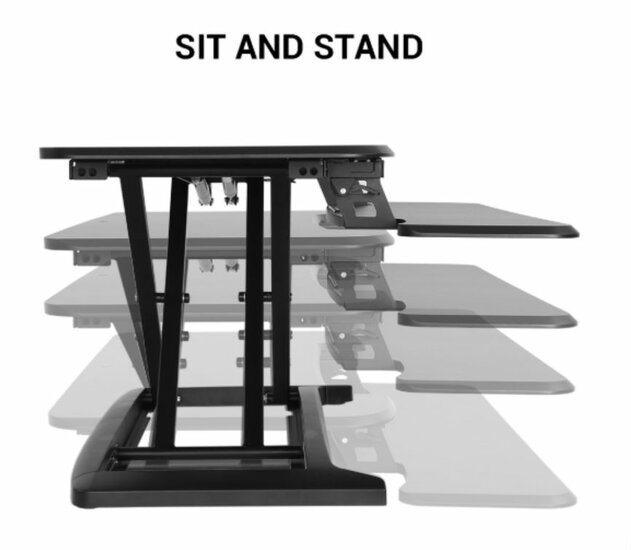 Sitz-Steh-Erhöhung - UPdesk Cross Elektrisch | Worktrainer.de