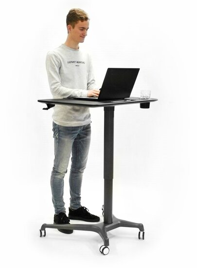 Single Leg Desk Höhenverstellbarer Schreibtisch | Ergonomisch arbeiten | Worktrainer.de