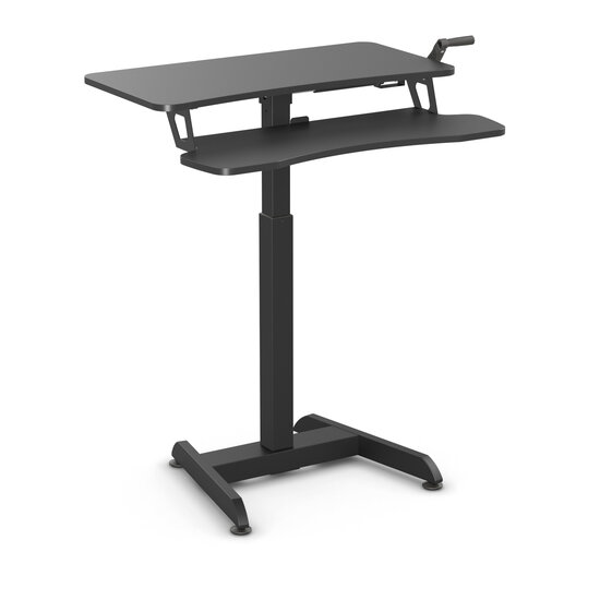 Updesk High Scwarz| Höhenverstellbarer Schreibtisch | Worktrainer.de