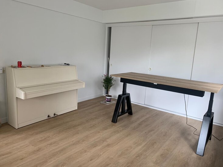 Oak desk elektrisch