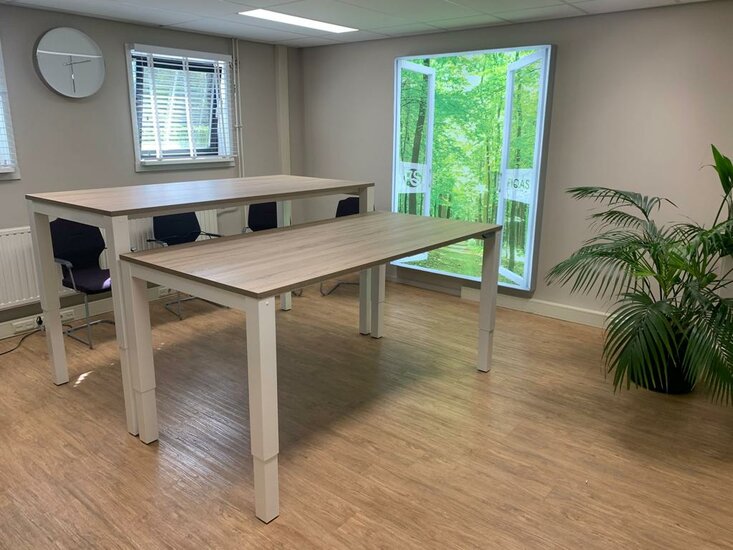 Höhenverstellbarer Tisch mit 4 Beinen - HonMove| | Gesund und aktiv arbeiten| worktrainer.de | Körperhaltung | Be