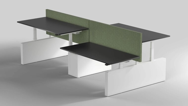 Linak Quatro Bench | Doppelter Steh-Sitz-Schreibtisch 