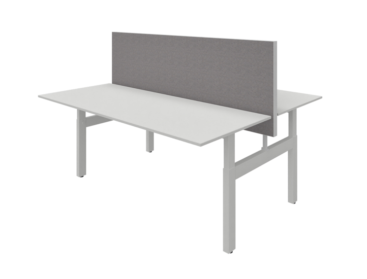 Nyink | Schützwande Doppel-Sitz-Schreibtisch | mit Aluminiumrahmen