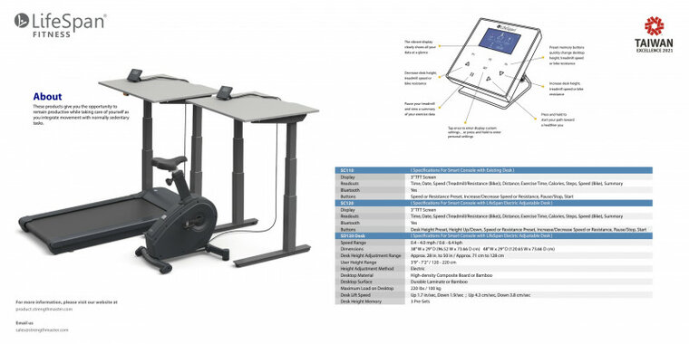 LifeSpan Fitness Workplace Schreibtischlaufband TR5000 GlowUp