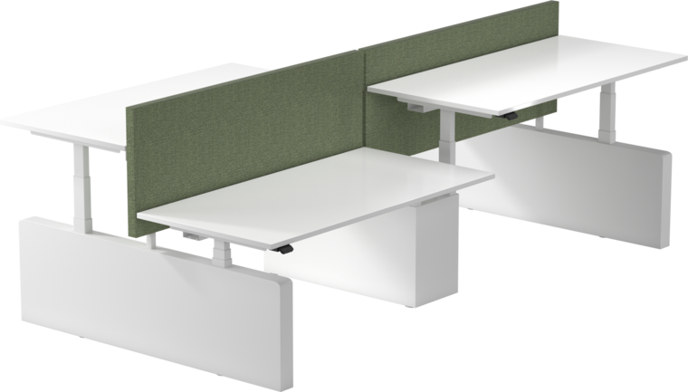 Linak Quatro Bench | Doppelter Steh-Sitz-Schreibtisch 