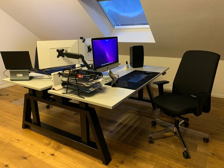 Workbench Oak Desk Elektrisch höhenverstellbarer Schreibtisch | Stehen Sie gesund 