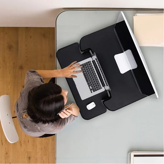 Sitz-Steh-Erhöhung - UPdesk Cross Elektrisch | Worktrainer.de