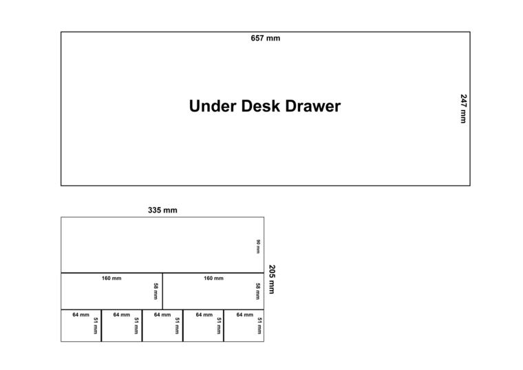 Under Desk Drawer | Stiftablage 74 x 25 cm | Worktrainer