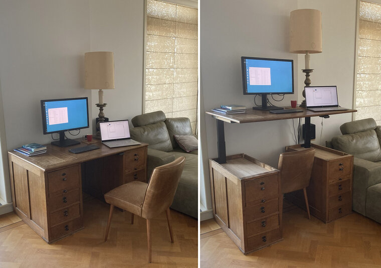 Linak Wall | Wand Höhenverstellbarer Tisch Elektrisch | Worktrainer