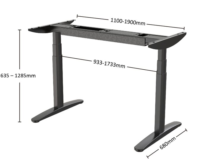 OvalDesk | Höhenverstellbarer Schreibtisch Elektrisch