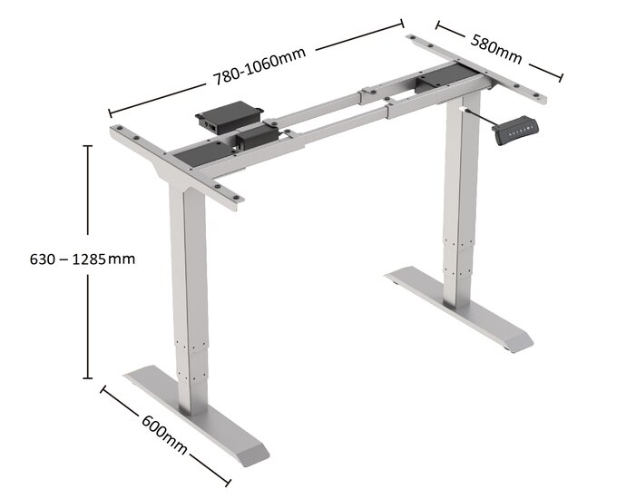 StudyDesk Pro Small | Höhenverstellbarer Schreibtisch Elektrisch