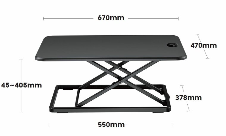 Schreibtischerhöhung - Ultra Slim Mini Desk | Worktrainer.de
