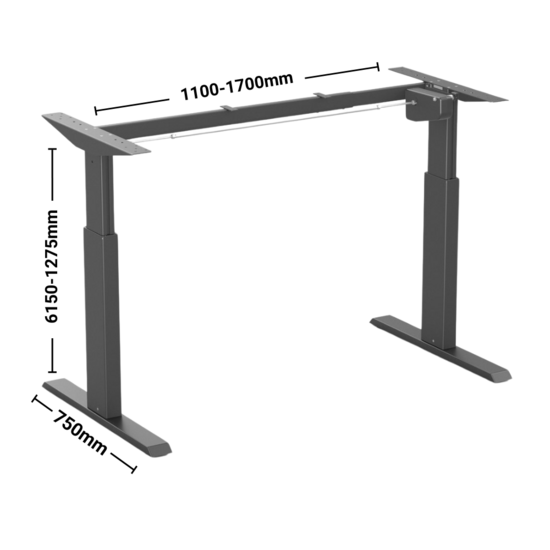 AluForce 140 | Höhenverstellbarer Schreibtisch Elektrisch