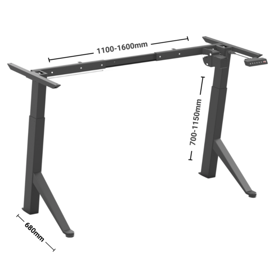 Ydesk afmetingen