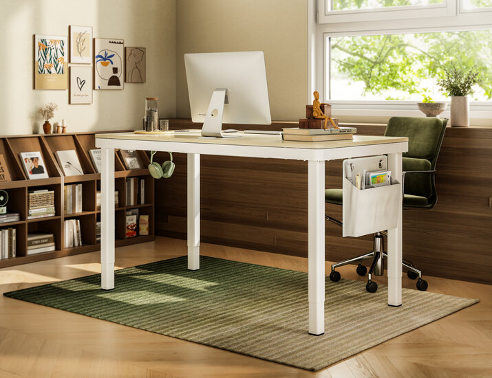 FlexiRise | Elektrisch höhenverstellbarer Schreibtisch/Tisch mit 4 Beinen