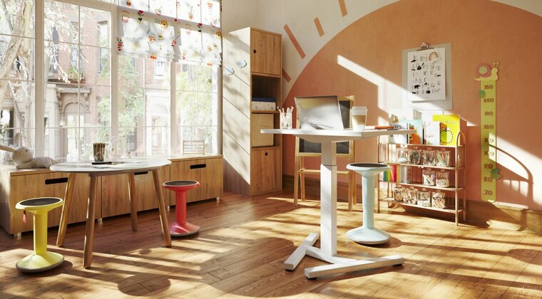 Up! Bürohocker | Sitzen Sie gesund auf unseren ergnonomischen Bürohockern | Worktrainer.de | Stehhilfe | 